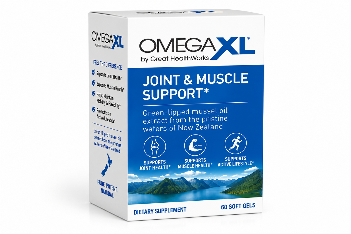 OmegaXL Joint Support Supplement, for Relief - Natural Muscle Support 60 Count