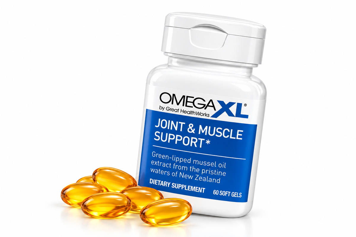 OmegaXL Joint Support Supplement, for Relief - Natural Muscle Support 60 Count