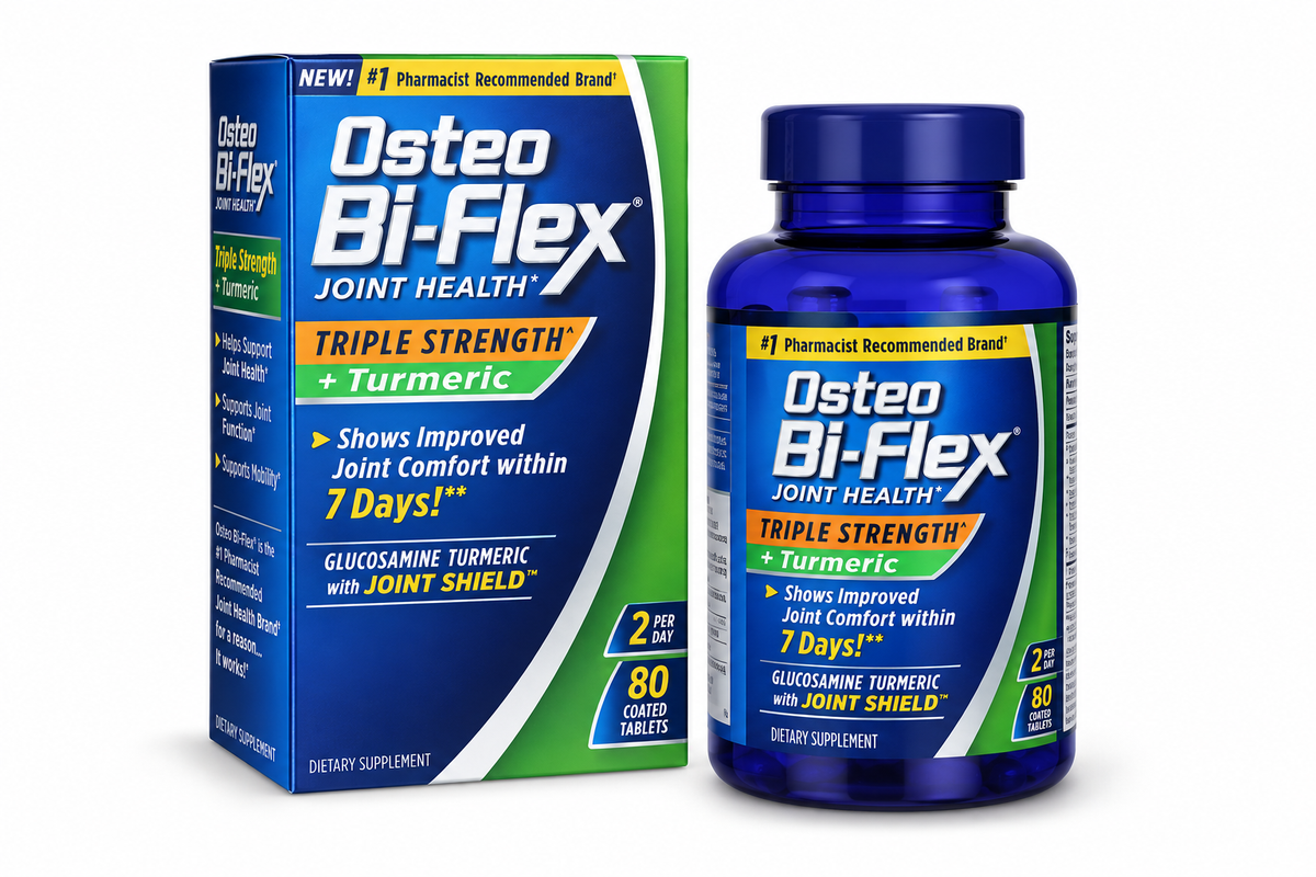 Osteo Bi-Flex Triple Strength Glucosamine + Turmeric + Joint Shield 80 tabs