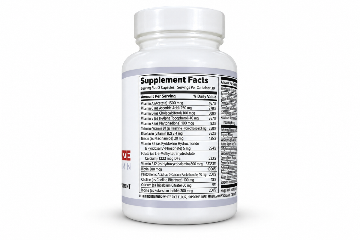 10X Health Optimize Methylated Multivitamin for Men & Women - Vitamins &.