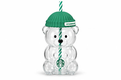 Starbucks Bearista Bear Glass Cup 2026 Limited Edition Collectible Mug New