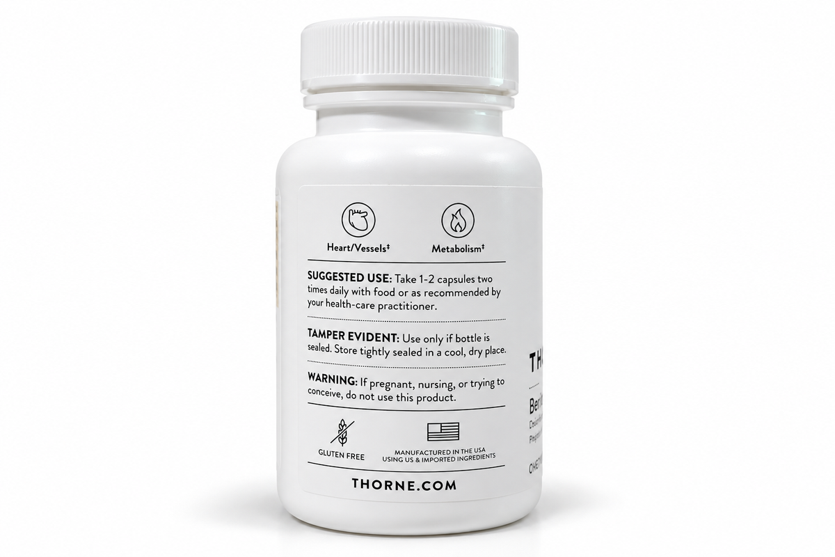 Thorne, Berberine, 1,000 mg per serving, 60 Capsules.pack of 1
