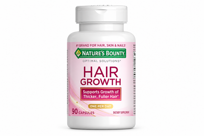 NEW Nature's Bounty Optimal Solutions Hair Growth 90 Capsules