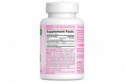 NEW Nature's Bounty Optimal Solutions Hair Growth 30 Capsules