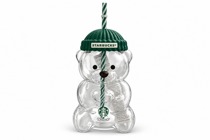 Starbucks Bearista Bear Glass Cup 2026 Limited Edition Collectible Mug New