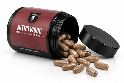 Nitro Wood Nitric Oxide Booster for Men, Blood Flow Support, 30 Servings