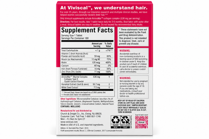 Viviscal Hair Growth Dietary Supplement with Collagen Complex 180 Tablets