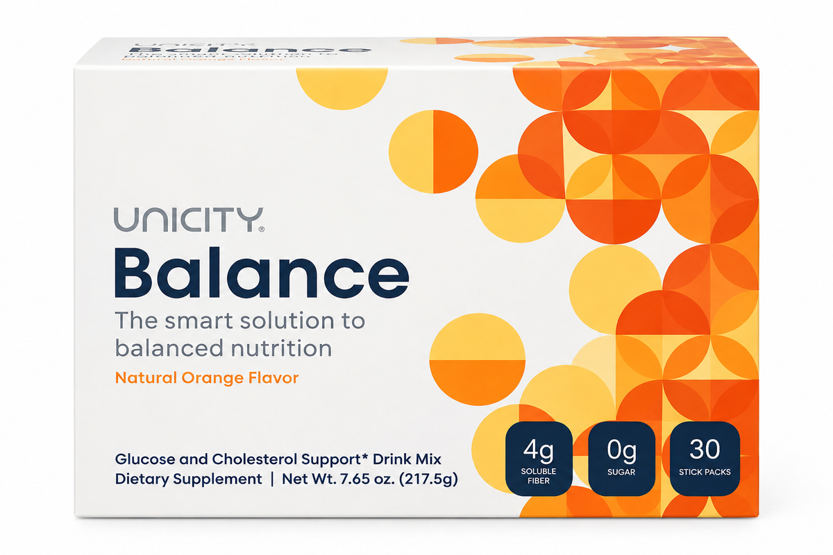 Unicity Balance Dietary Supplement NATURAL ORANGE, 30 Stick Packs