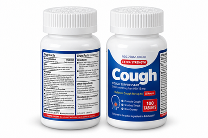 HBr Cough Suppressant 100 Tablets 30mg Dextromethorphan hbr