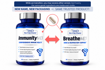 1MD Nutrition BreatheMD | Lung and Respiratory Support 60 Count (Pack of 1)
