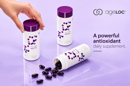 Nu Skin ageLOC Meta, a dietary supplement contains 120 softgels.