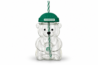 Starbucks Bearista Bear Glass Cup 2026 Limited Edition Collectible Mug New