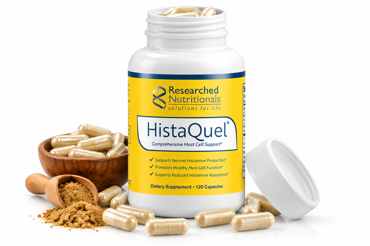 HistaQuel Mast Cell & Histamine Support Capsules | Researched Nutritionals | 120