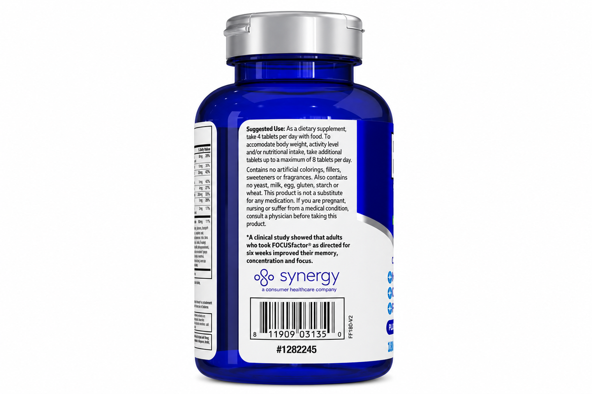 FOCUS Factor Dietary Supplement Nutrition for the Brain 180 Tablets