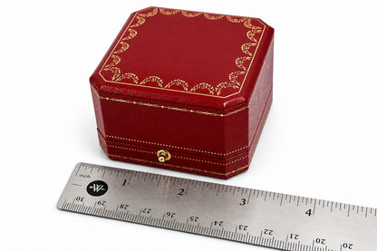 Cartier Signature Love Ring Box Red Travel Case Empty Box