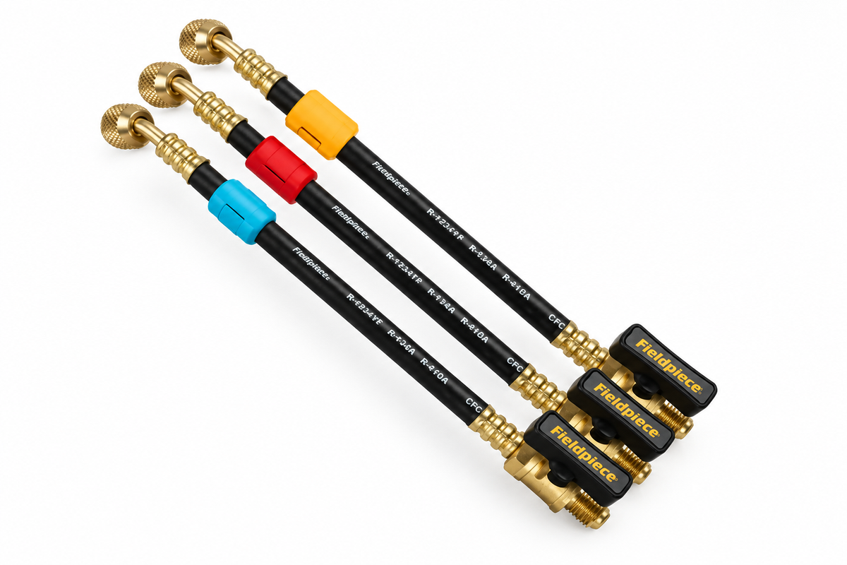 Fieldpiece HR3B Ball Valve Refrigerant Hose Set (3)