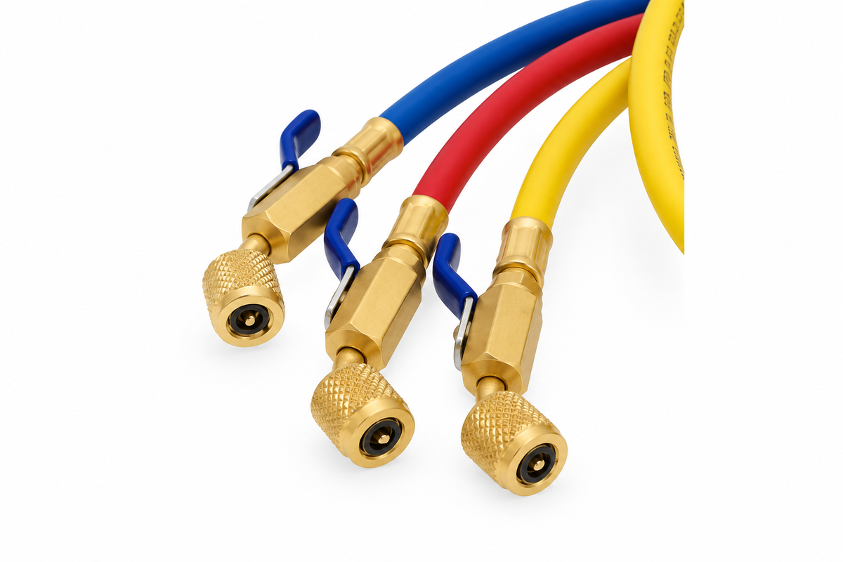 Yellow Jacket 29986 Plus II 1/4" Hose with Compact Ball Valve End Refrigerant Charging Hose