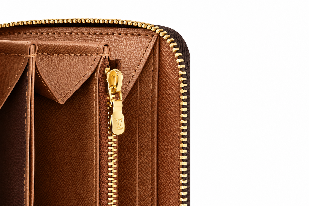 Louis Vuitton Monogram Zippy Wallet Zip Around Long Purse Brown