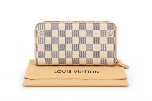 LOUIS VUITTON ZIPPY WALLET ZIP AROUND LONG PURSE iVORY