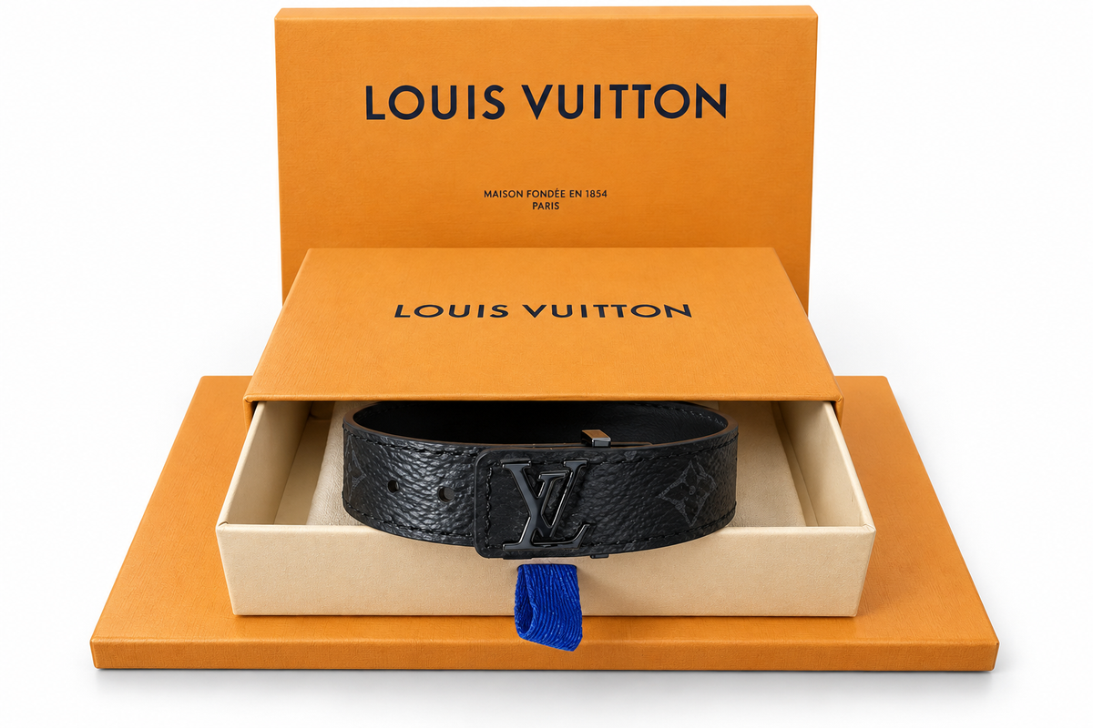 Louis Vuitton LV Slim Bracelet Monogram Eclipse Black