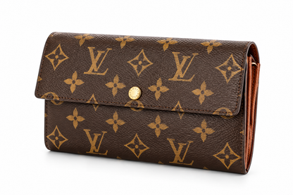 Louis Vuitton Portefeuille Sarah Monogram Long Wallet Brown Authentic