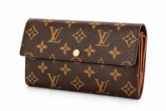 Louis Vuitton Portefeuille Sarah Monogram Long Wallet Brown Authentic