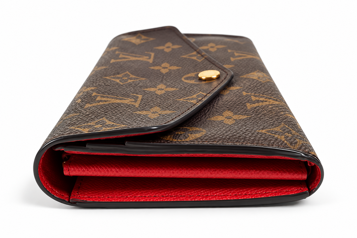 Louis Vuitton Portefeuille Sarah Monogram Long Wallet Brown Authentic