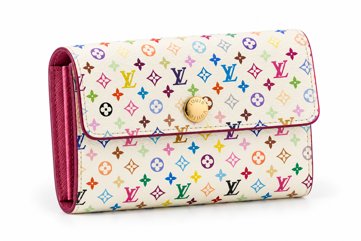Louis Vuitton White Multicolor In Women's Wallets