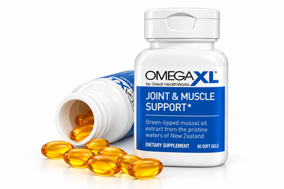 OmegaXL Joint Support Supplement, for Relief - Natural Muscle Support 60 Count