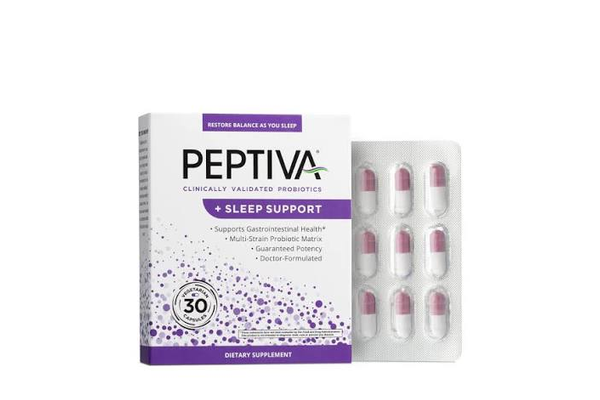 Peptiva 26 Billion Multi-Strain Probiotic and Sleep Support 30 Capsules