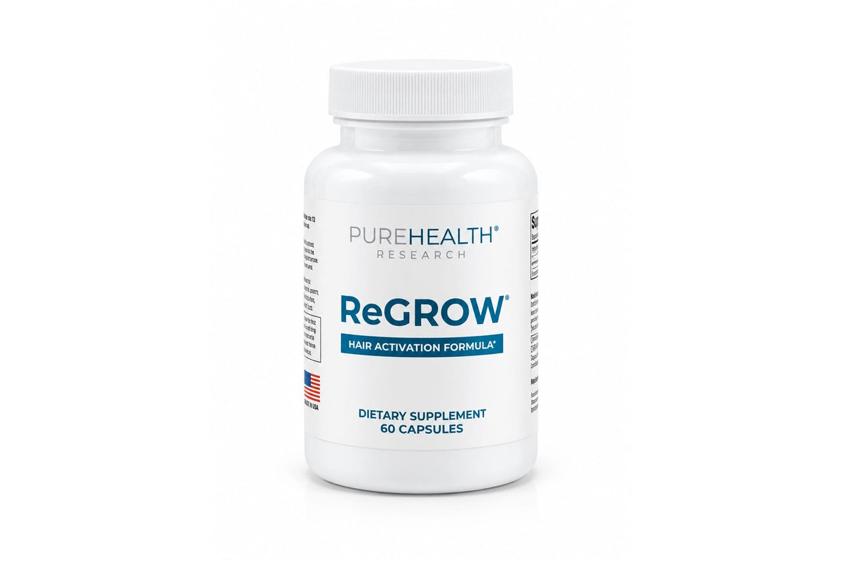 ReGrow Hair Growth Vitamins with Biotin, Hair Supplement by PureHealth Research