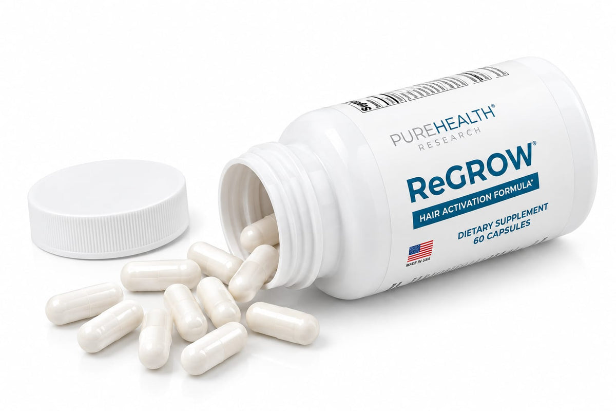 ReGrow Hair Growth Vitamins with Biotin, Hair Supplement by PureHealth Research