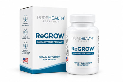ReGrow Hair Growth Vitamins with Biotin, Hair Supplement by PureHealth Research