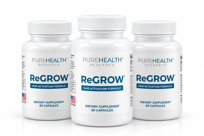 ReGrow Hair Growth Vitamins with Biotin, Hair Supplement by PureHealth Research