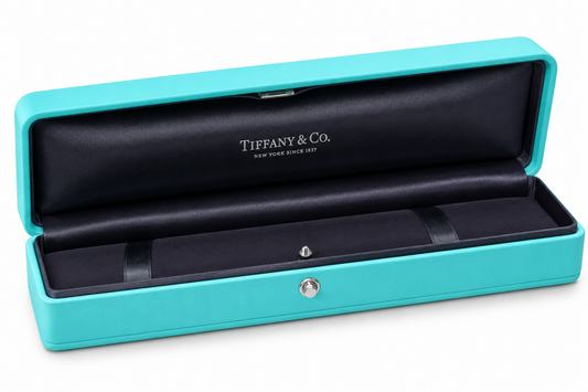 Tiffany & Co. Engagement Blue Leather Bracelet Empty Box Case