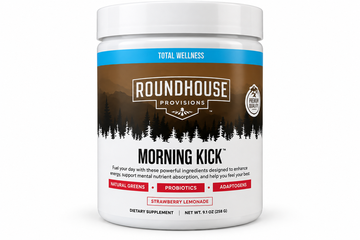 Roundhouse Morning Kick Digestive Supplement Powder Strawberry