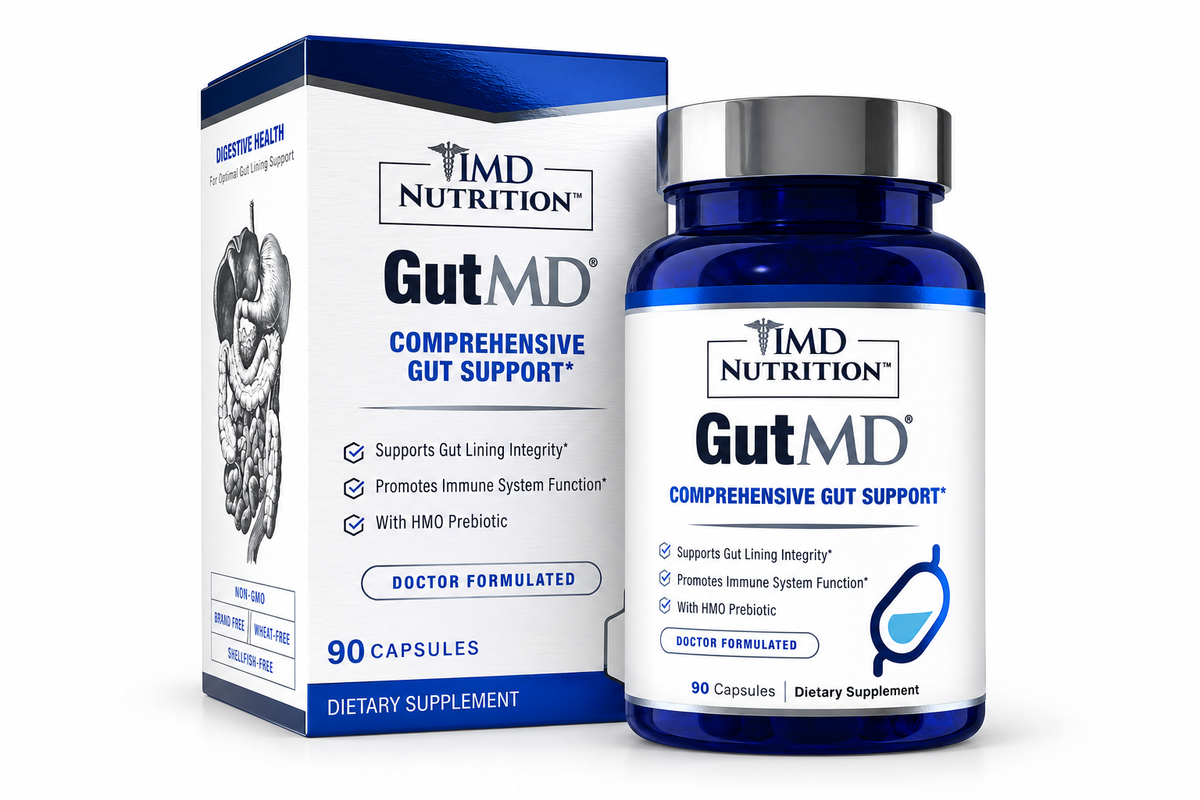 1MD Nutrition GutMD LGlutamine Capsules w/Prebiotic for Gut Health L Glutam