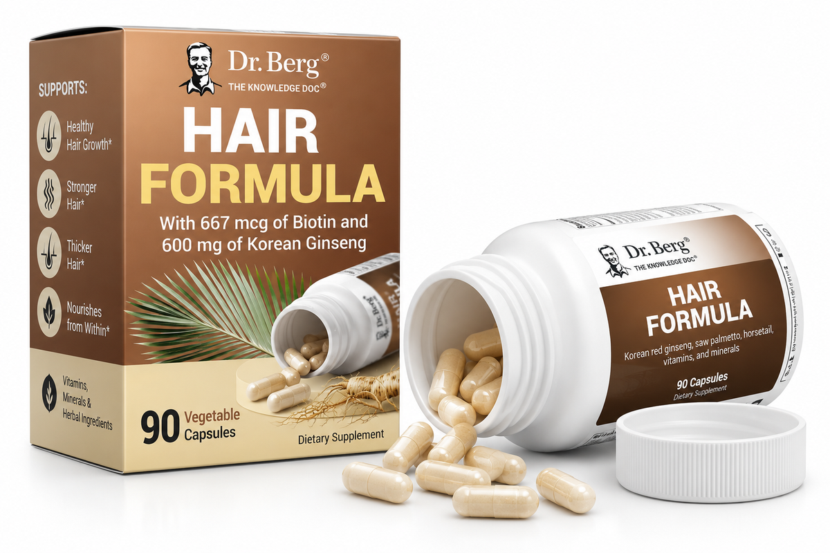 Dr. Berg All-in-One Vitamins for Hair, Skin, & Nails - Advanced Formula 90 Cap
