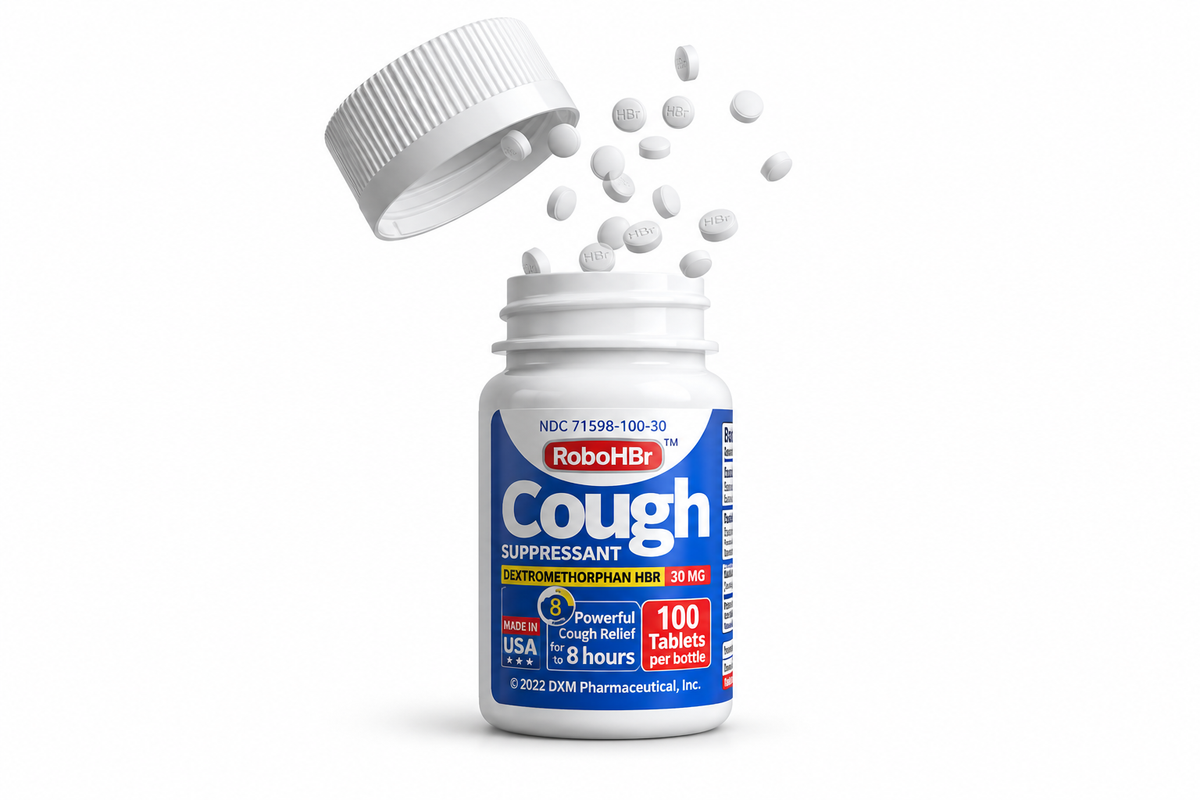 HBr Cough Suppressant 100 Tablets 30mg Dextromethorphan hbr