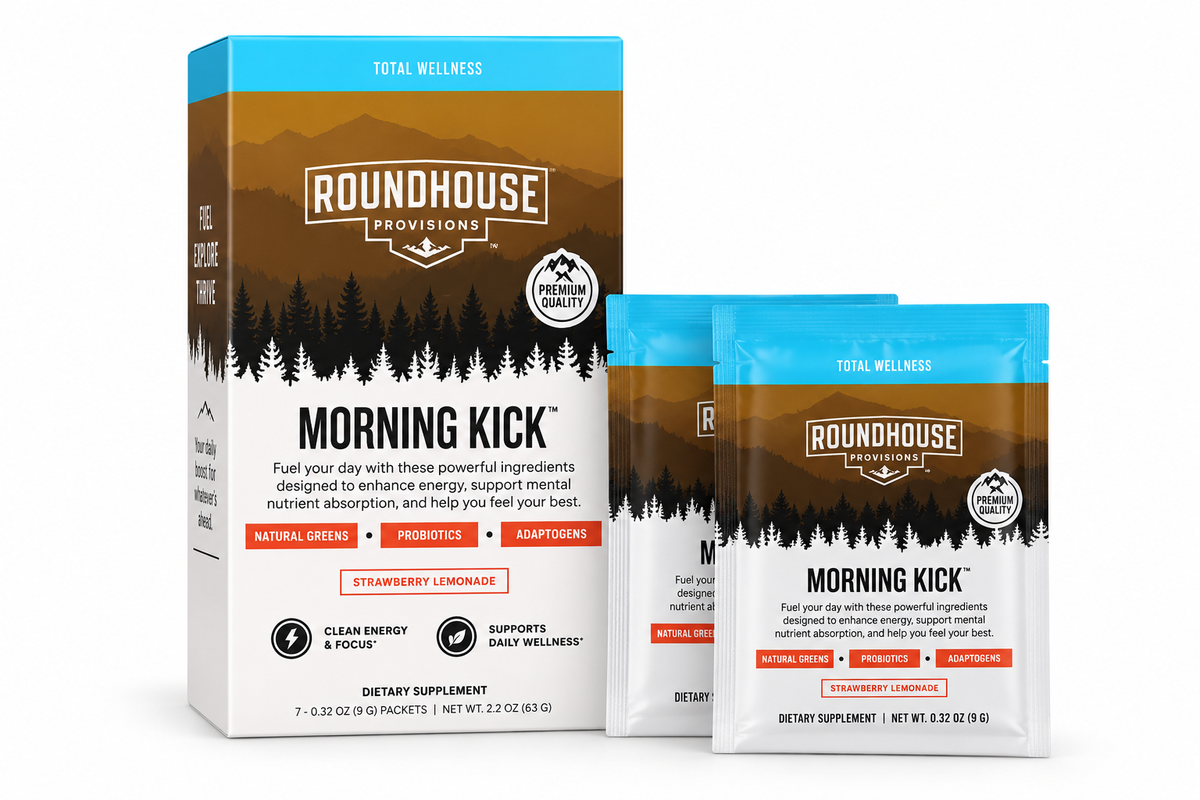 Roundhouse Morning Kick Digestive Supplement Powder Strawberry