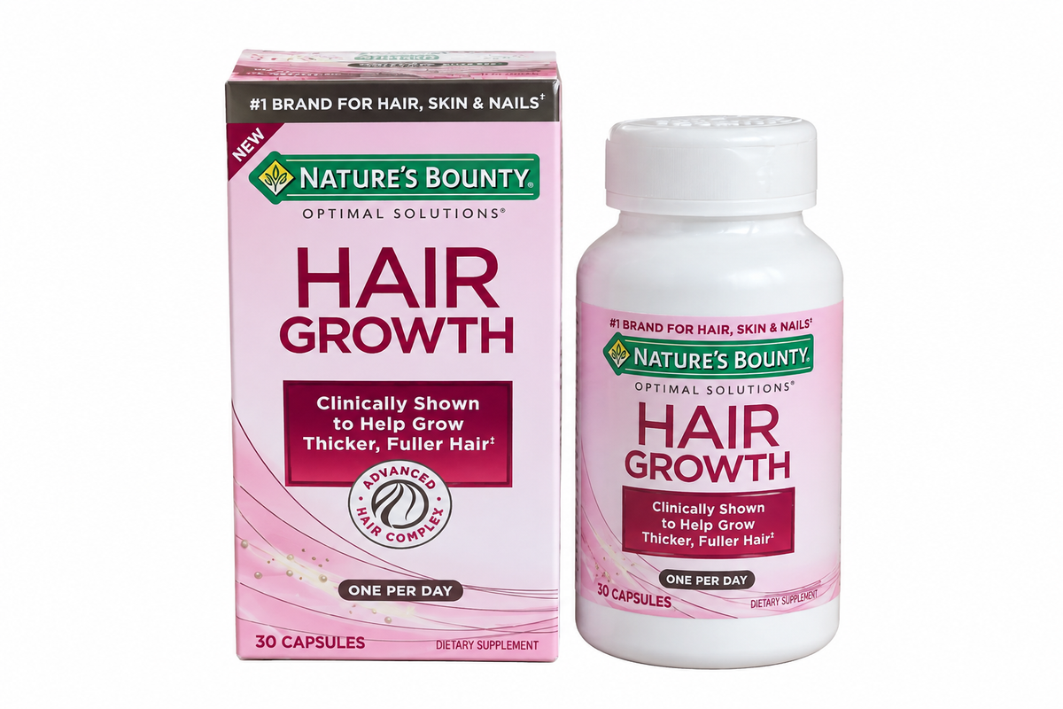 NEW Nature's Bounty Optimal Solutions Hair Growth 30 Capsules