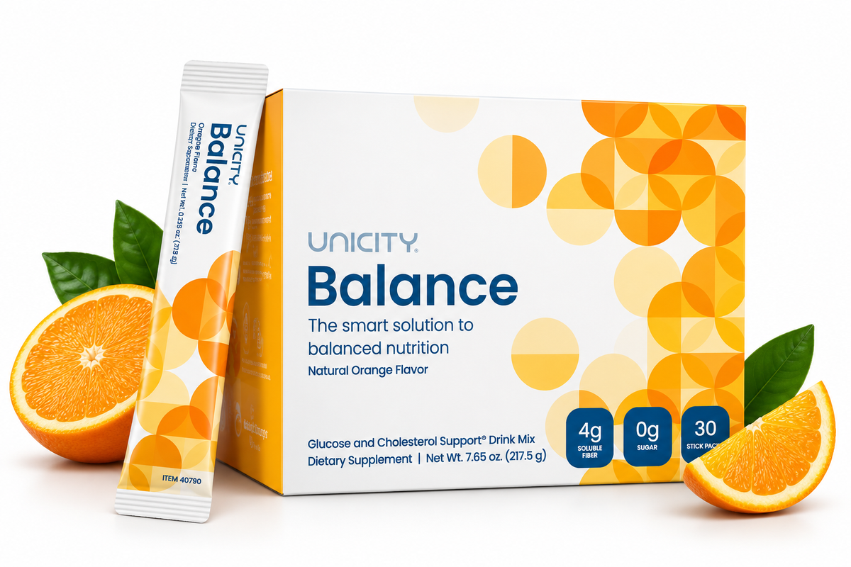 Unicity Balance Dietary Supplement NATURAL ORANGE, 30 Stick Packs