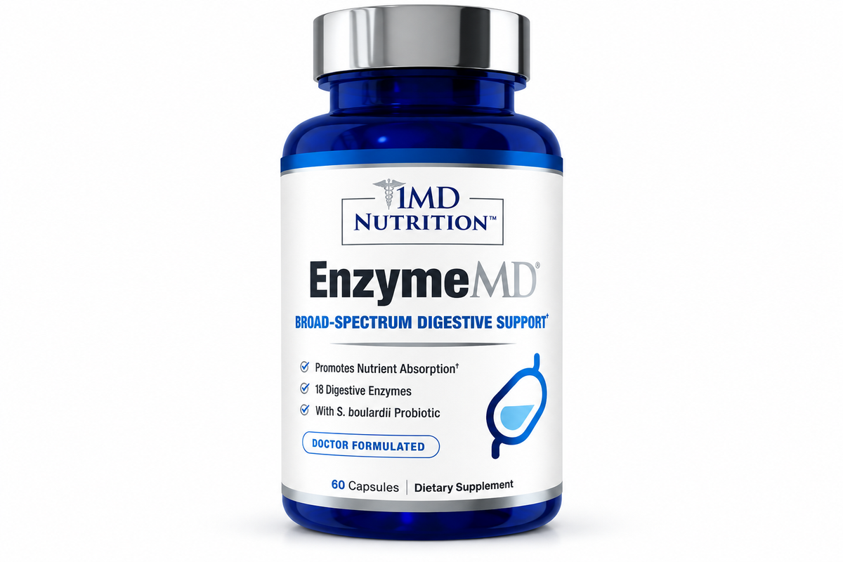1MD Enzymemd Digestive Enzymes Supplement 18 Plant-base Enzyme 60 Capsule