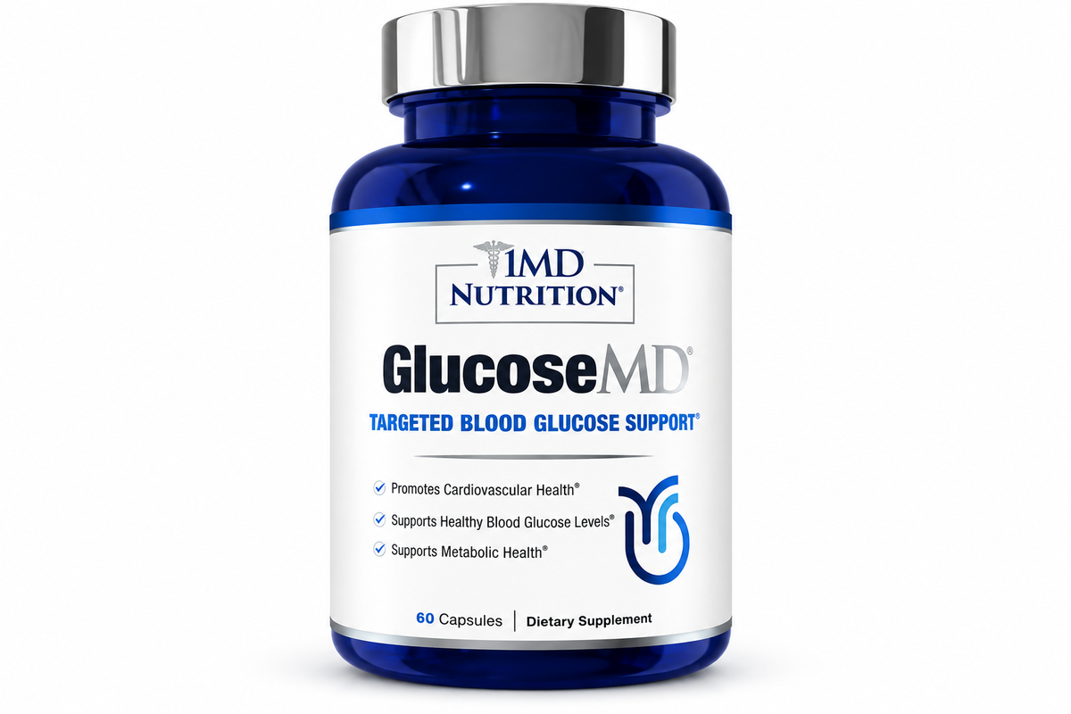 1MD Nutrition GlucoseMD - Blood Sugar Support Supplement 60 Capsules