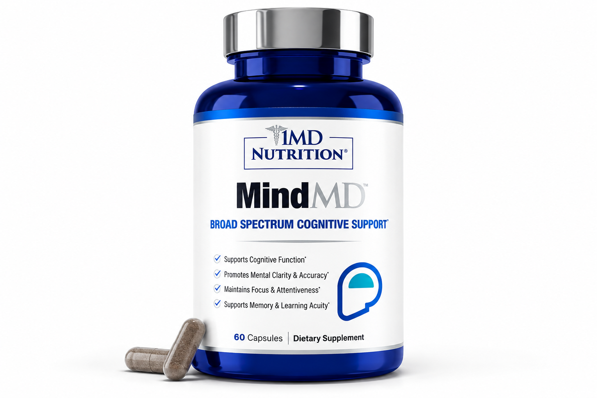 1MD Nutrition MindMD Brain Supplement for Memory and Focus Bacopa Monnieri