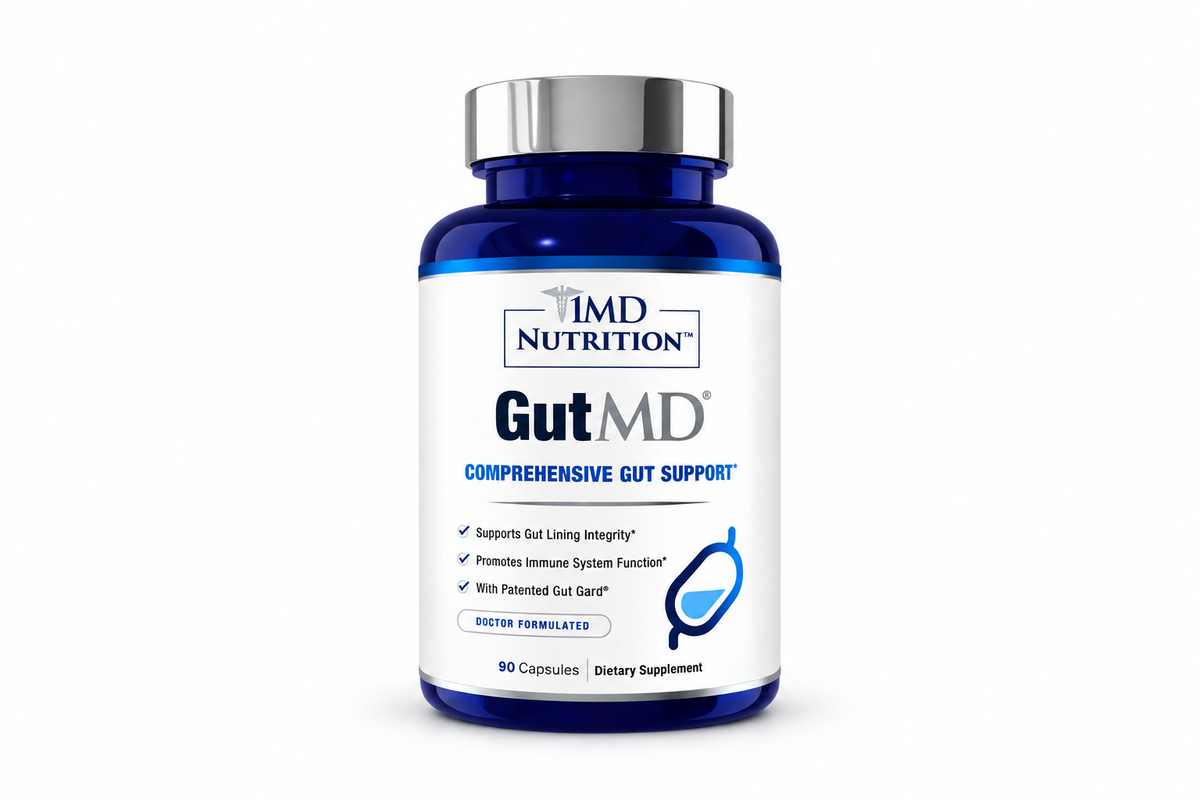 1MD Nutrition GutMD LGlutamine Capsules w/Prebiotic for Gut Health L Glutam